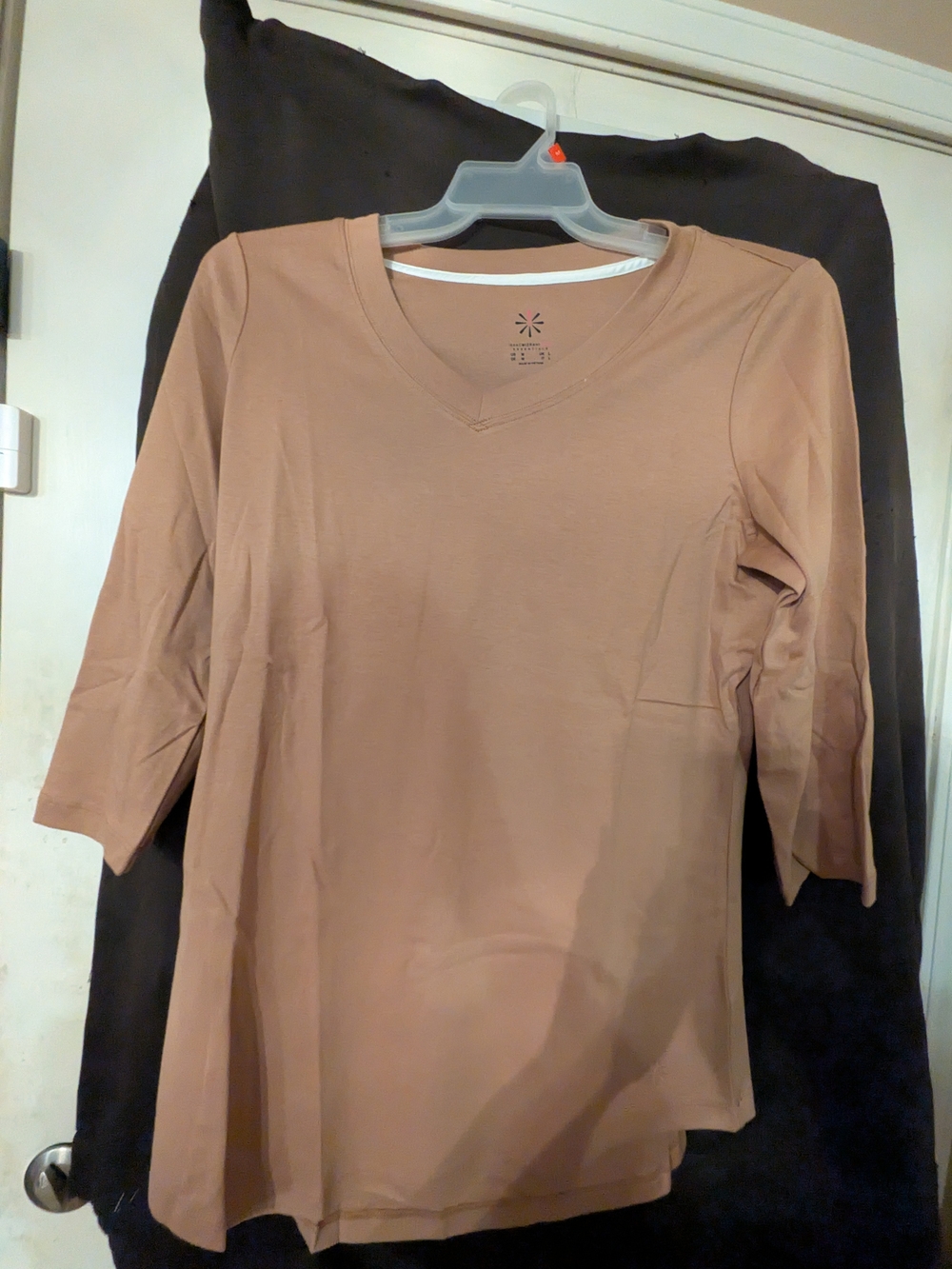 Isaac Mizrahi Dusty Rose 3/4 Sleeve Scoop Neck Tunic - Picture 2 of 2